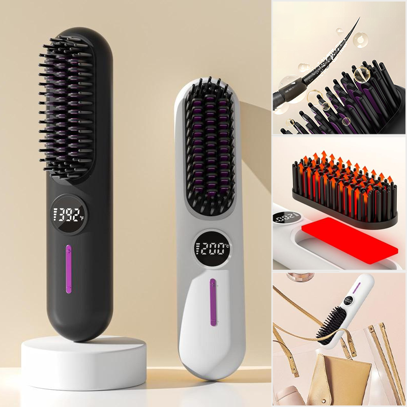 Portable Cordless Straightener Brush