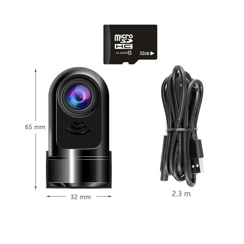 1080P HD 360° Rotating Mini ADAS Dashcam