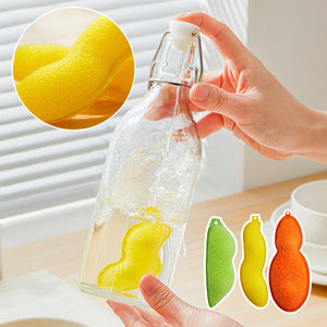 Beans Shaped Bottle Cleaning Sponge