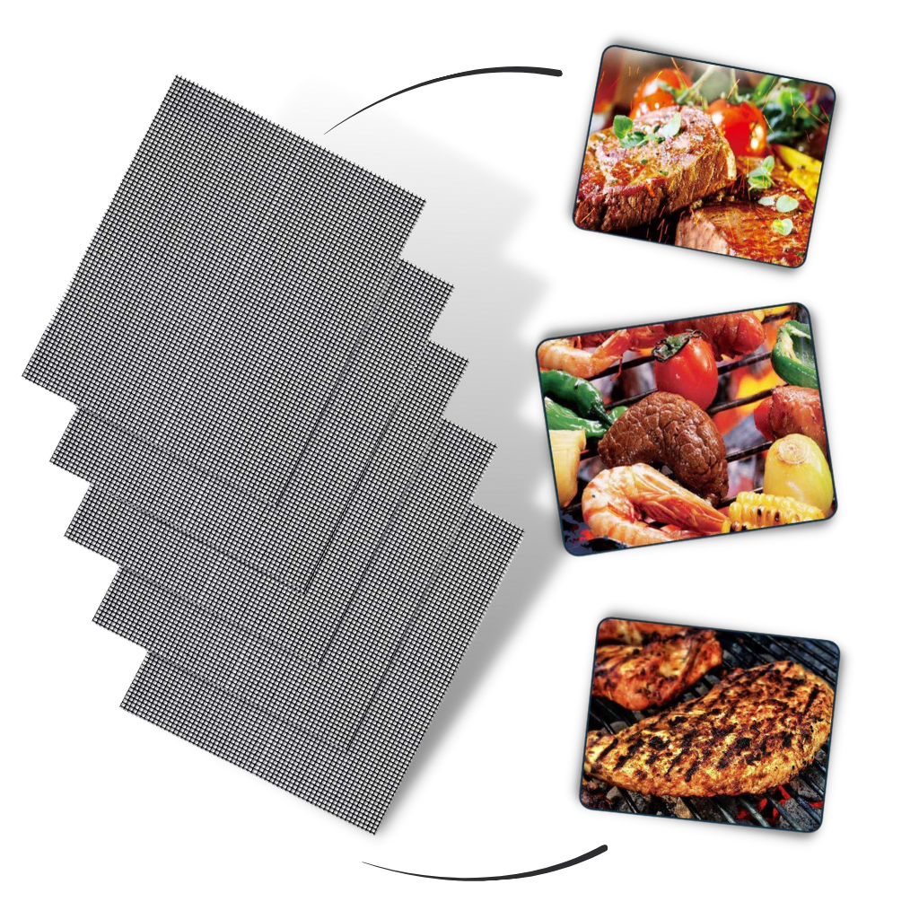 🔥Hot Sale-55% OFF🔥Teflon Non-stick BBQ Grill Mesh Mat for Reusable Cleaning