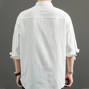 Solid Color Loose Casual Men's Shirt