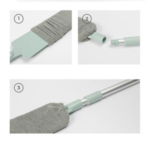 Retractable Microfiber Dust Brush Mop