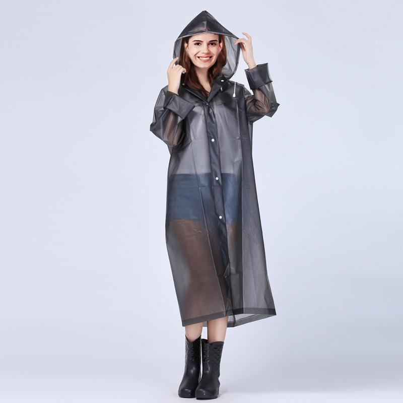 Unisex Reusable Portable Frosted Raincoat