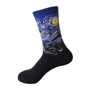 Classic Art Patterned Mid Socks