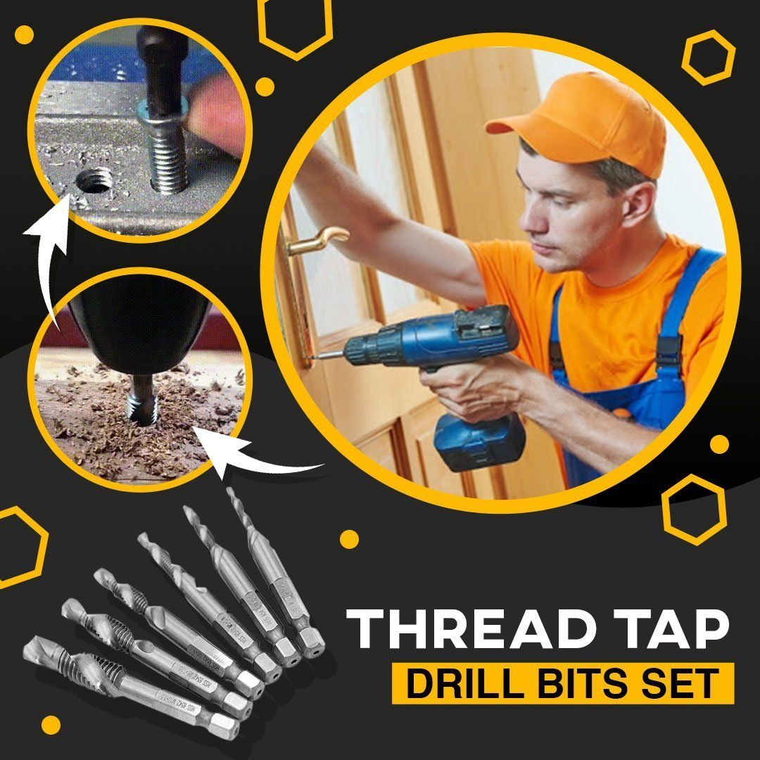 6pcs Thread Tap Drill Bits Set
