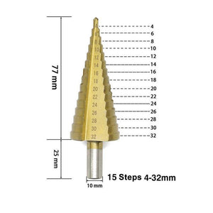 Titanium Step Drill Bit Set