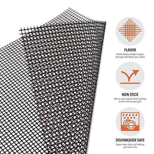 🔥Hot Sale-55% OFF🔥Teflon Non-stick BBQ Grill Mesh Mat for Reusable Cleaning