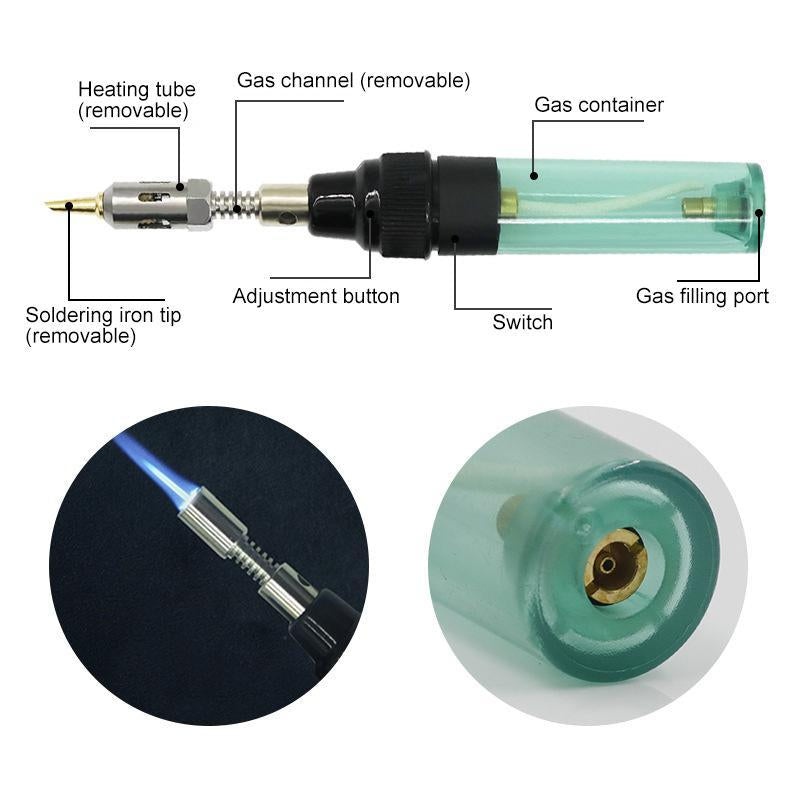 3 in 1 VA-100 Wireless Portable Butane Soldering Torch Welding Tool