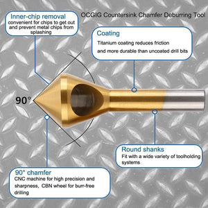 4pcs/set Countersink Deburring Drill Bit