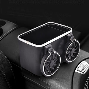 Multifunctional Car Tissue Box with Bottle Holder