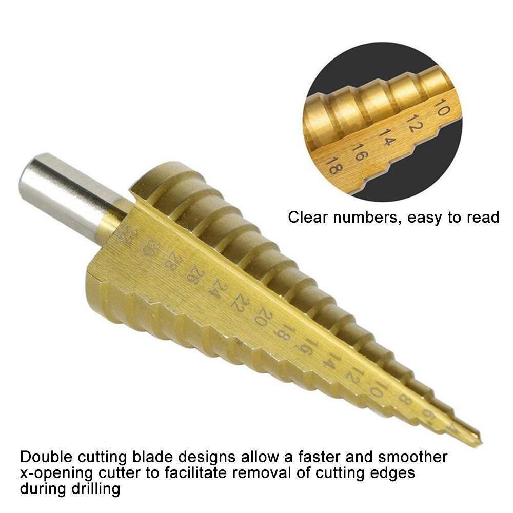 Titanium Step Drill Bit Set