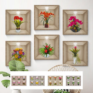 3D Flowers Vase Wall Sticker