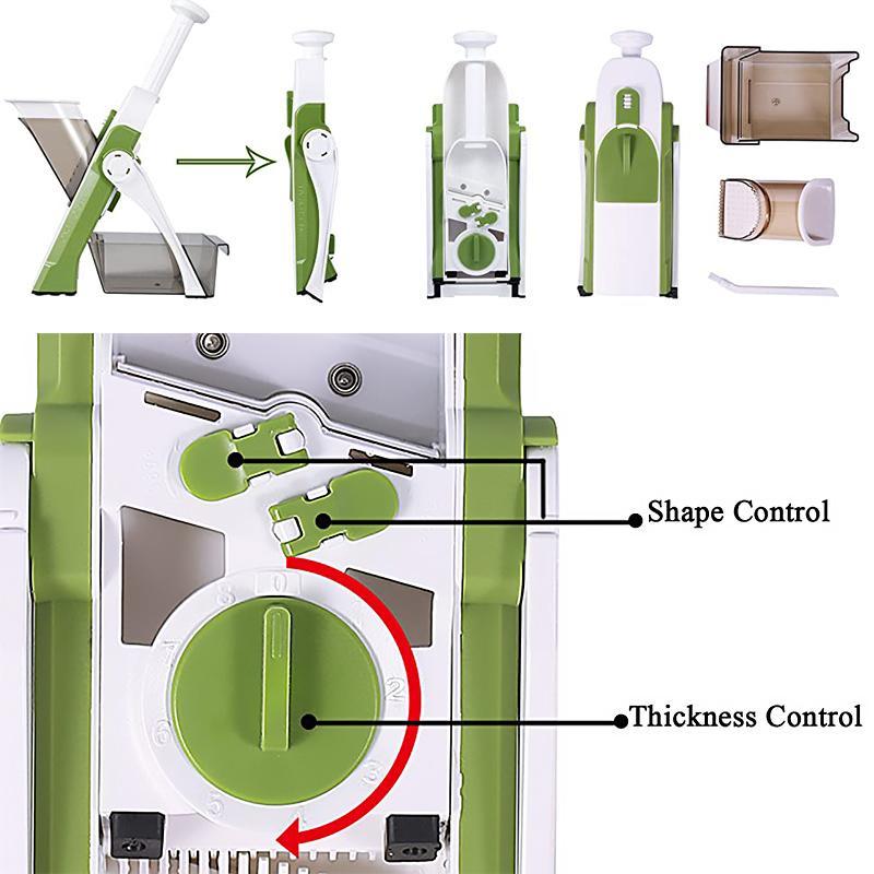 🎉 New Year Promotion-50% OFF🎉 Adjustable Safe Vegetable Slicer